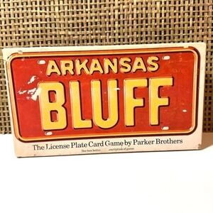 Arkansas Bluff License Plate Card Game Vintage 1975 Parker Brothers - Complete